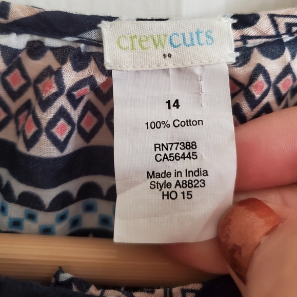 Crewcuts Striped Cotton Tunic Girls size 14 - Picture 6 of 7